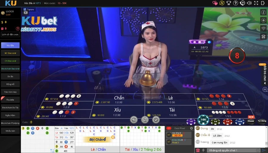 Live Ku casino cùng hot girl kubet